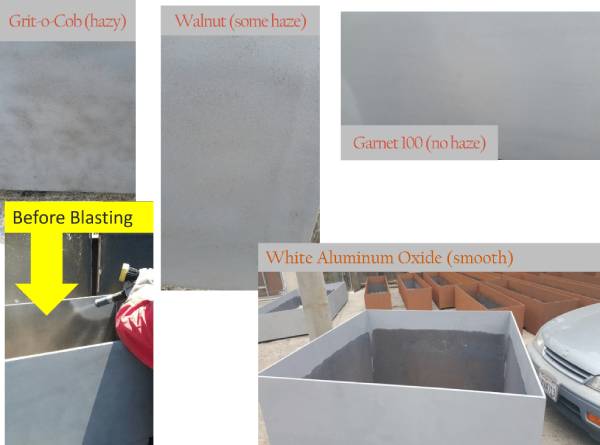 Bay Area sand blasting abrasive selection